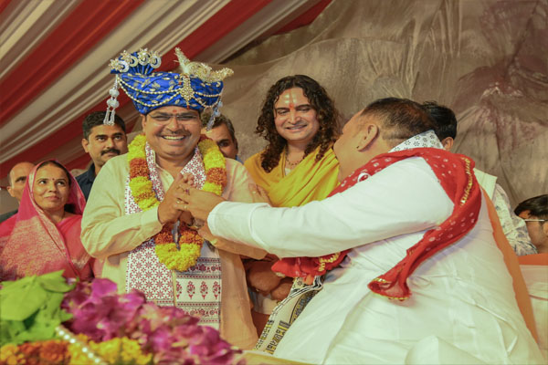 Chief Minister Bhajan Lal Sharma ने शिव महापुराण कथा का किया श्रवण