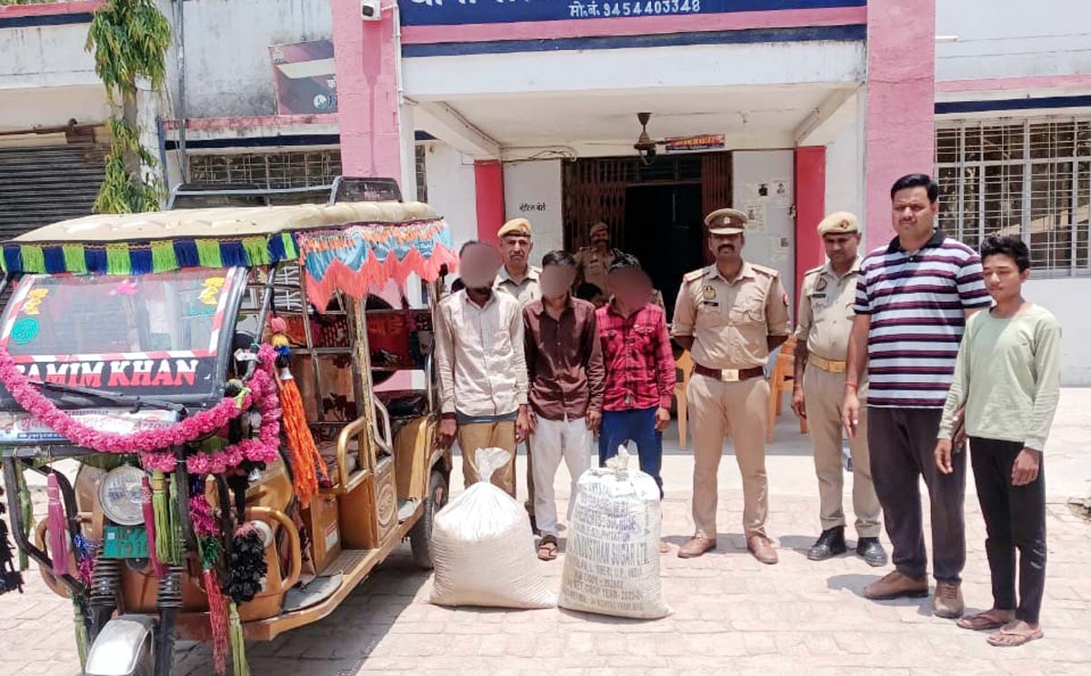 99 किलो गेहूं के साथ घटना में प्रयुक्त ई-रिक्शा बरामद, ललौली पुलिस