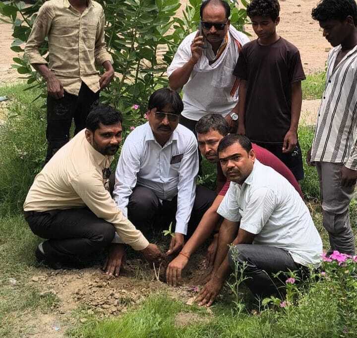 संपर्क कार्यालय लखनऊ बाईपास के आस पास वृक्षारोपण किया गया