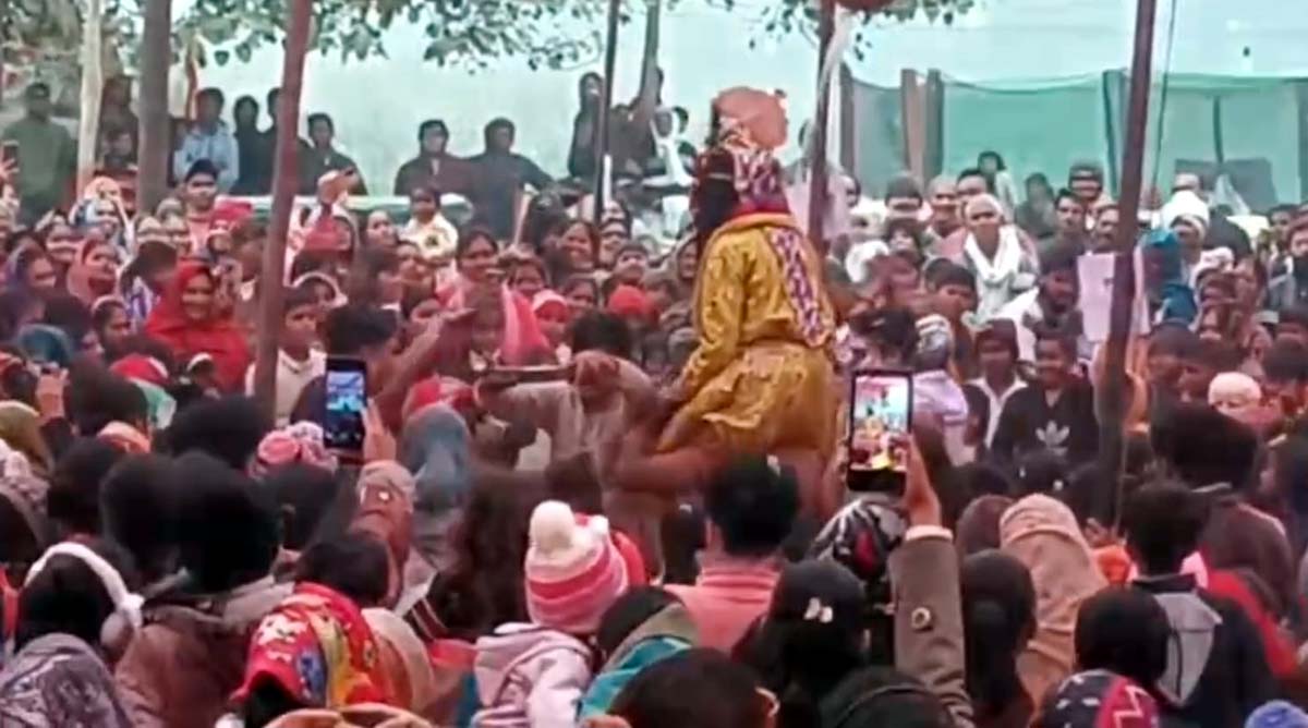  माखन चोरी का मंचन देख श्रद्धाल भाव विभोर, शतचंडी महायज्ञ व मेला