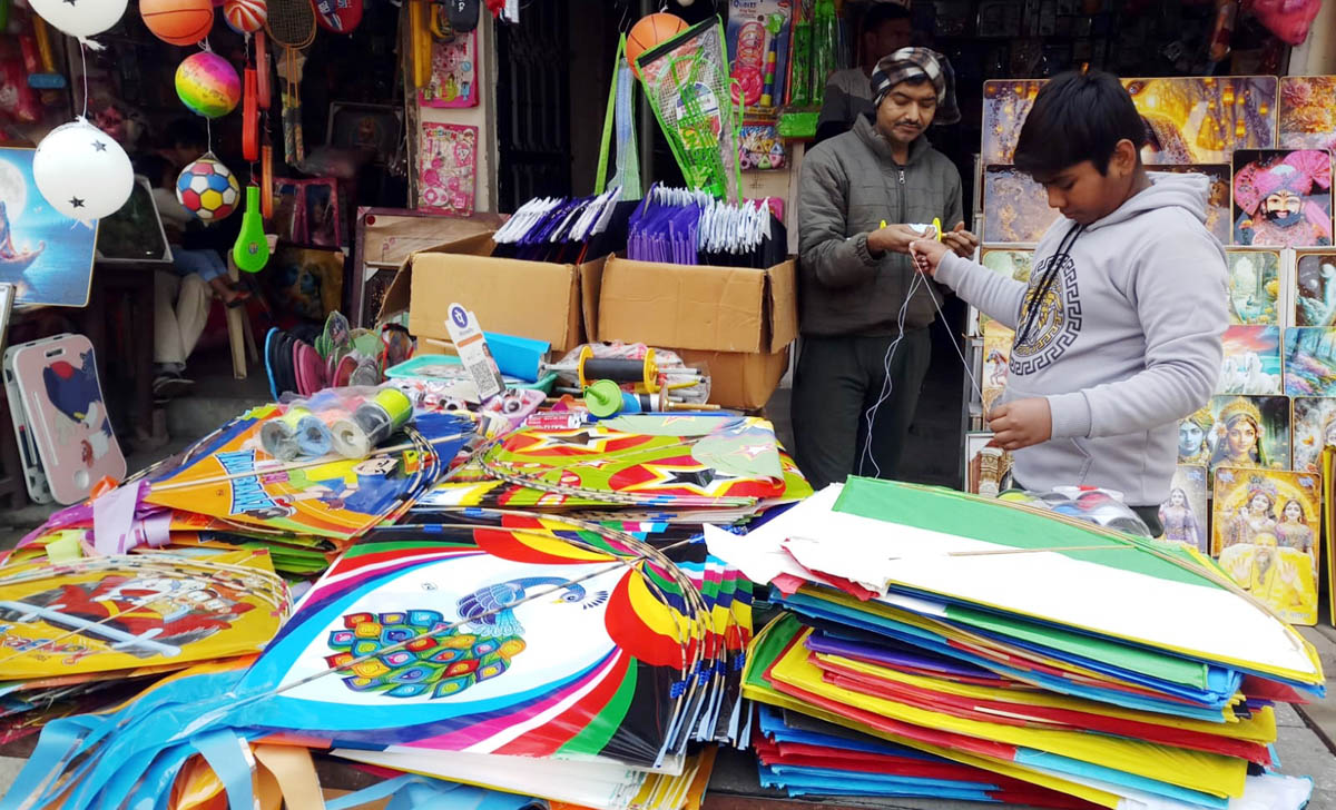 मकर संक्रांति का रंगीन उत्साह, आसमान में उड़ रहीं पतंगें