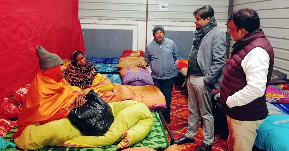 एडीएम व ईओ ने ठंड में की गई व्यवस्थाओं को परखा, किया निरीक्षण