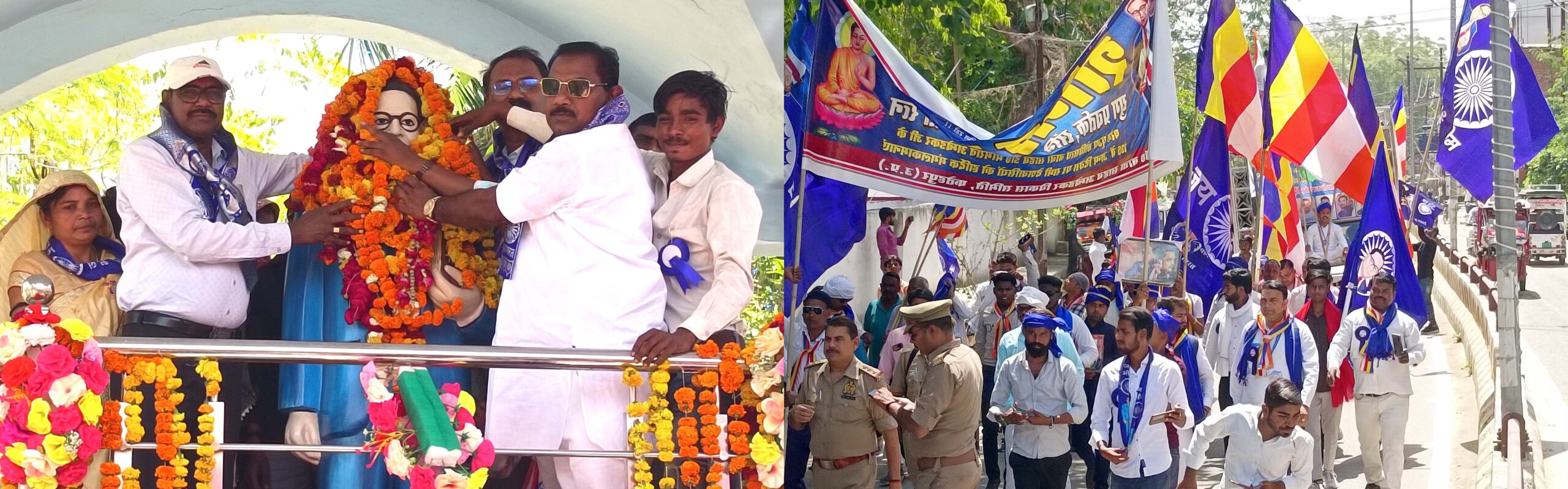 बाबा साहब की जयंती पर धूमधाम से निकली शोभा यात्रा,जगह-जगह हुआ स्वागत