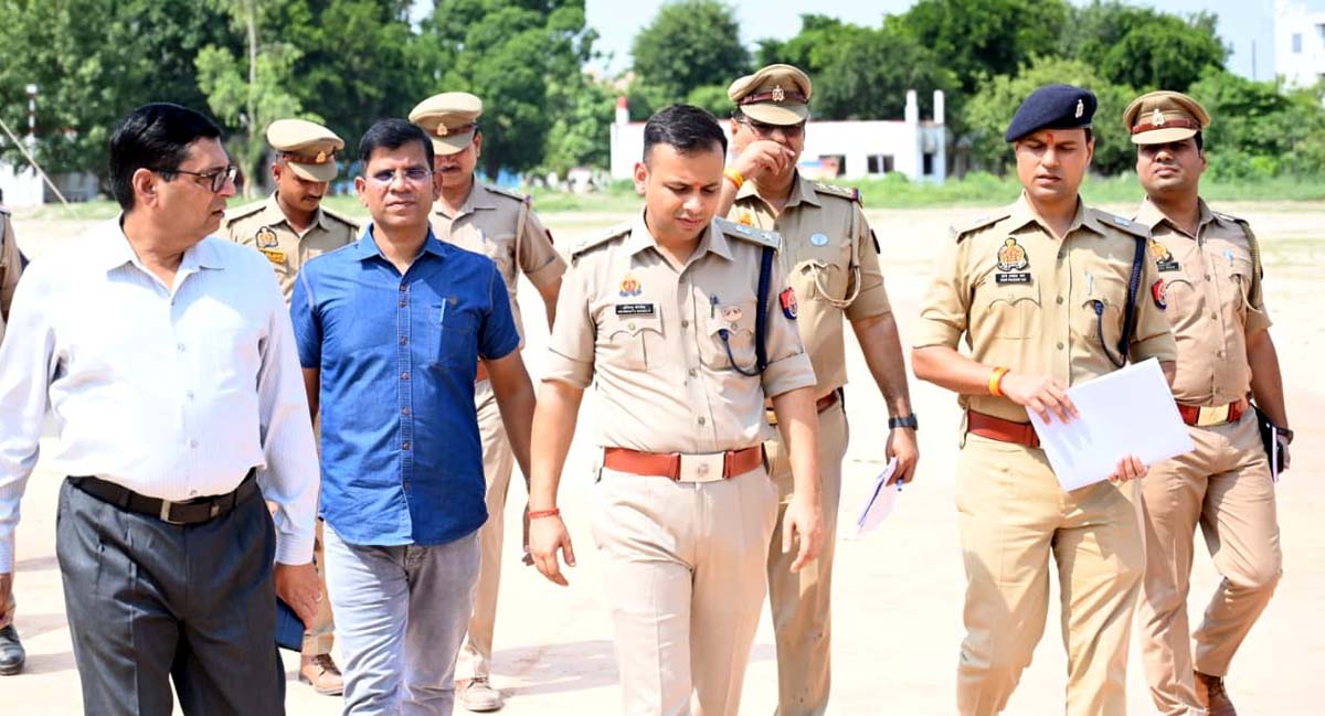 दरोगा भर्ती दौड़ की तैयारियों का एसपी ने किया निरीक्षण