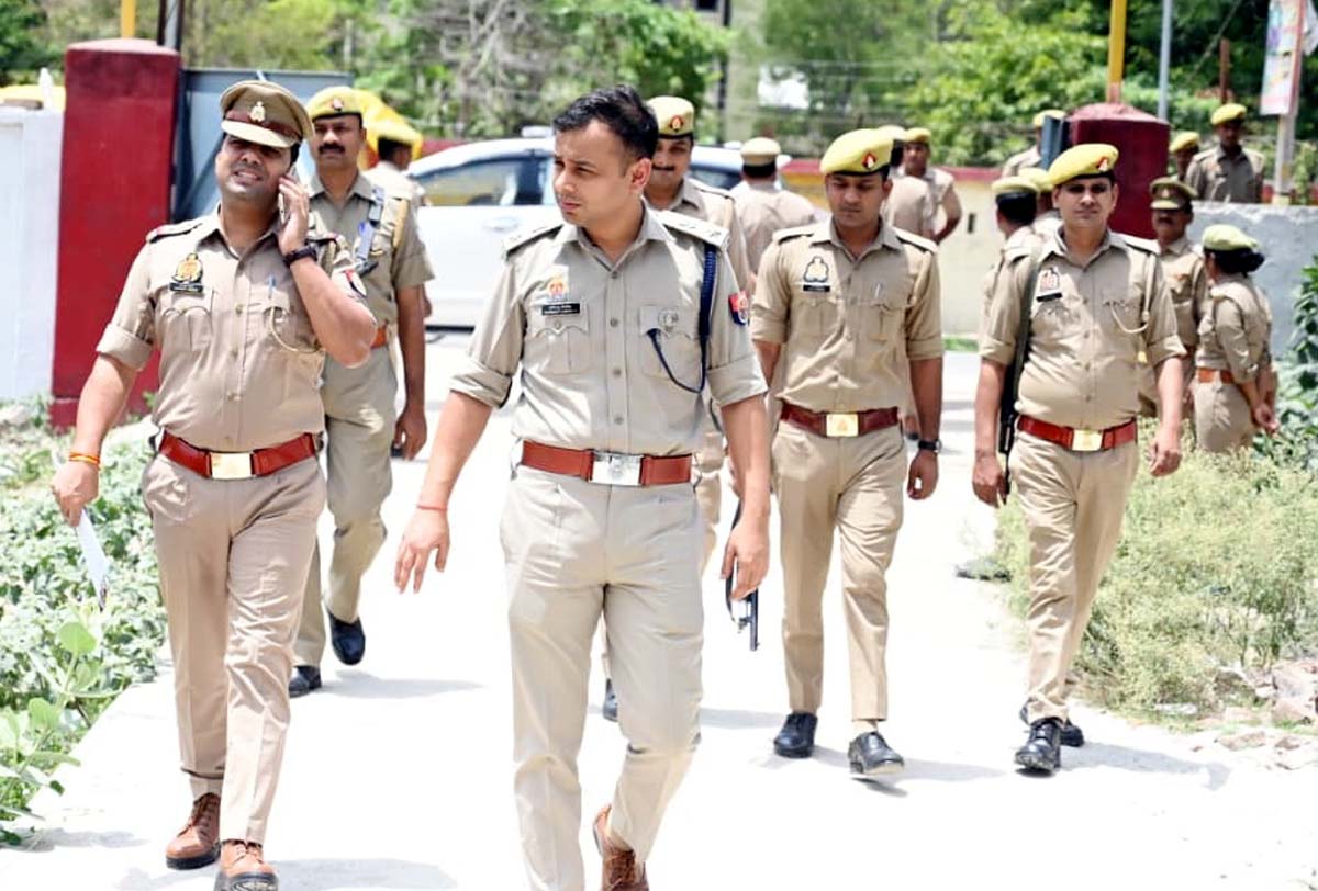 पुलिस भर्ती परीक्षा के अंतिम दिन एसपी ने फिर परखी सुरक्षा