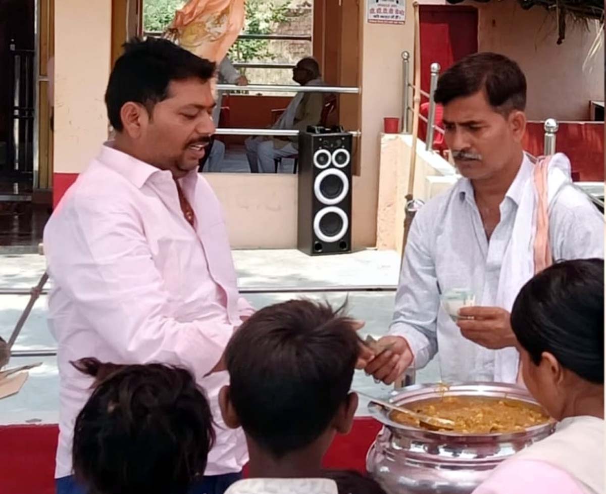  ब्लॉक प्रमुख ने पंचमुखी हनुमान मंदिर में कराया सुंदरकांड पाठ