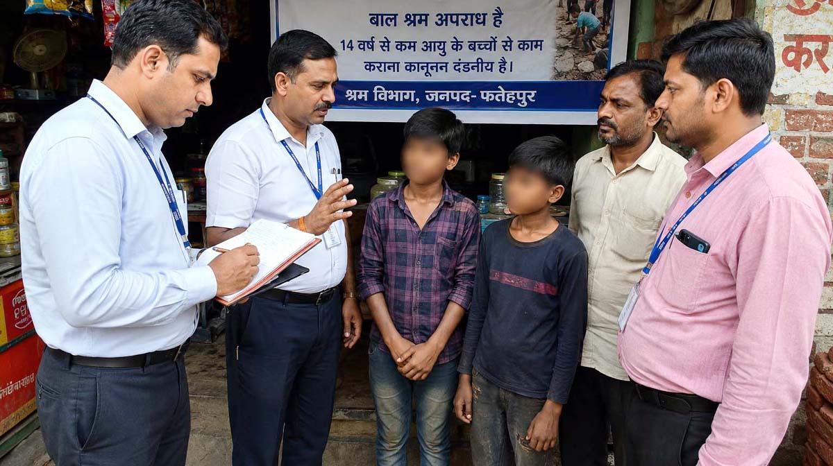 बालश्रम के विरूद्ध चला अभियान, चार बालश्रमिक कराए मुक्त