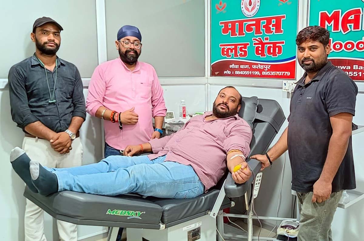 पत्रकार ने किया 8 वां स्वैच्छिक रक्तदान, मरीज को मिला जीवनदान