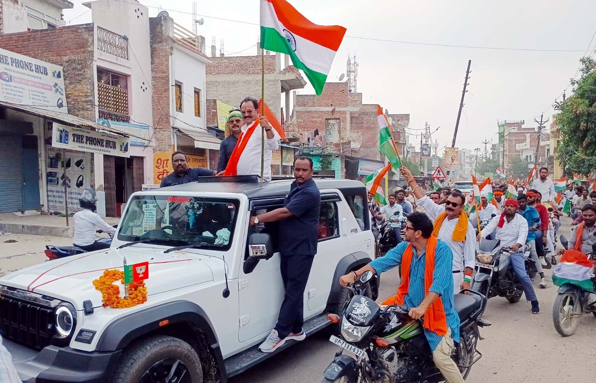  स्वतंत्रता दिवस पर भाजपाईयों ने निकाली बाइक तिरंगा यात्रा