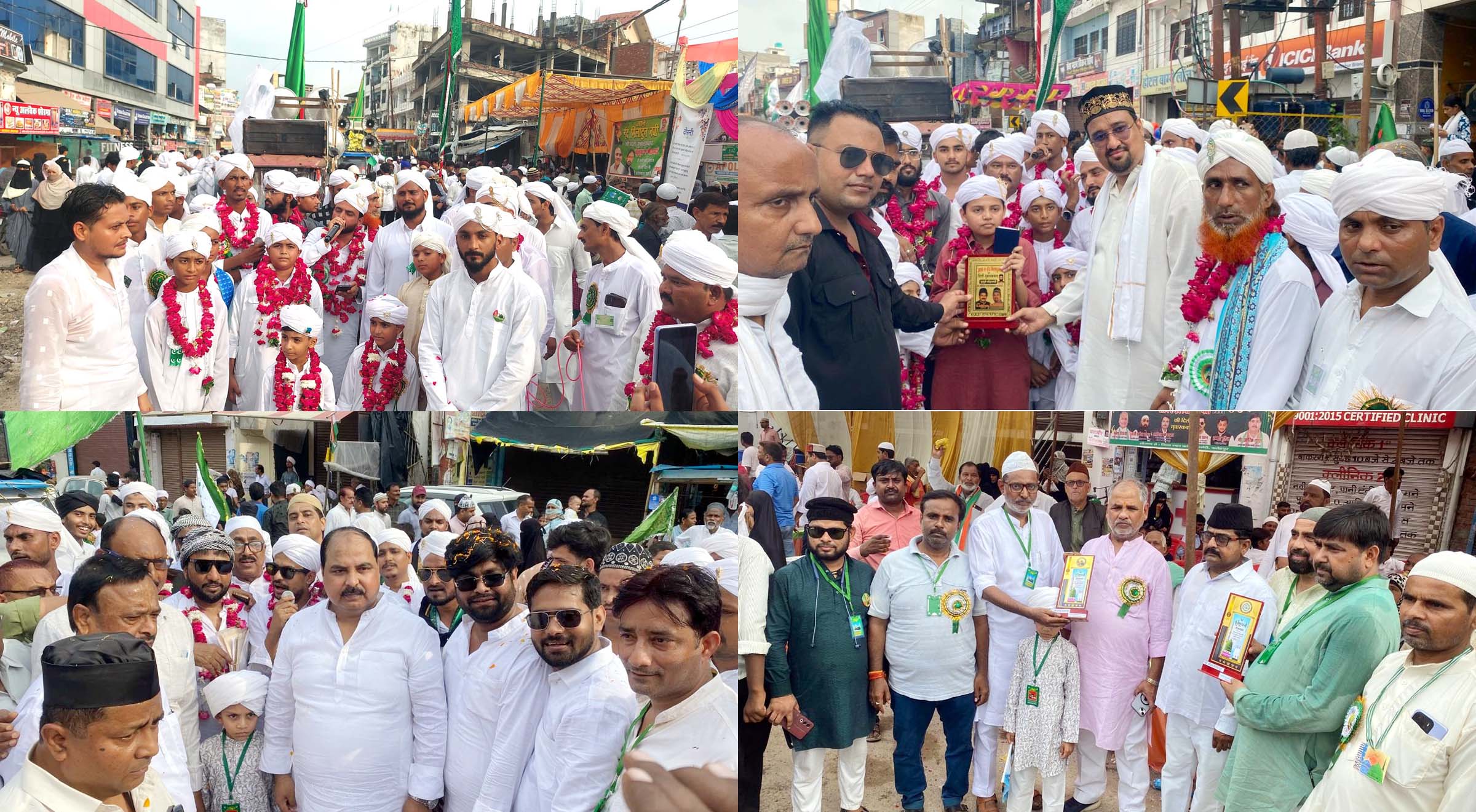 सरकार की आमद मरहबा के नारों से गूंजा शहर,अकीदतमंदों की भीड़