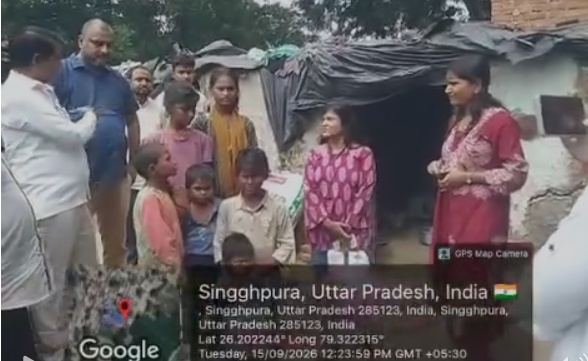 सींगपुरा की छह निराश्रित बच्चियों की मदद को आगे आया लेखपाल संगठन