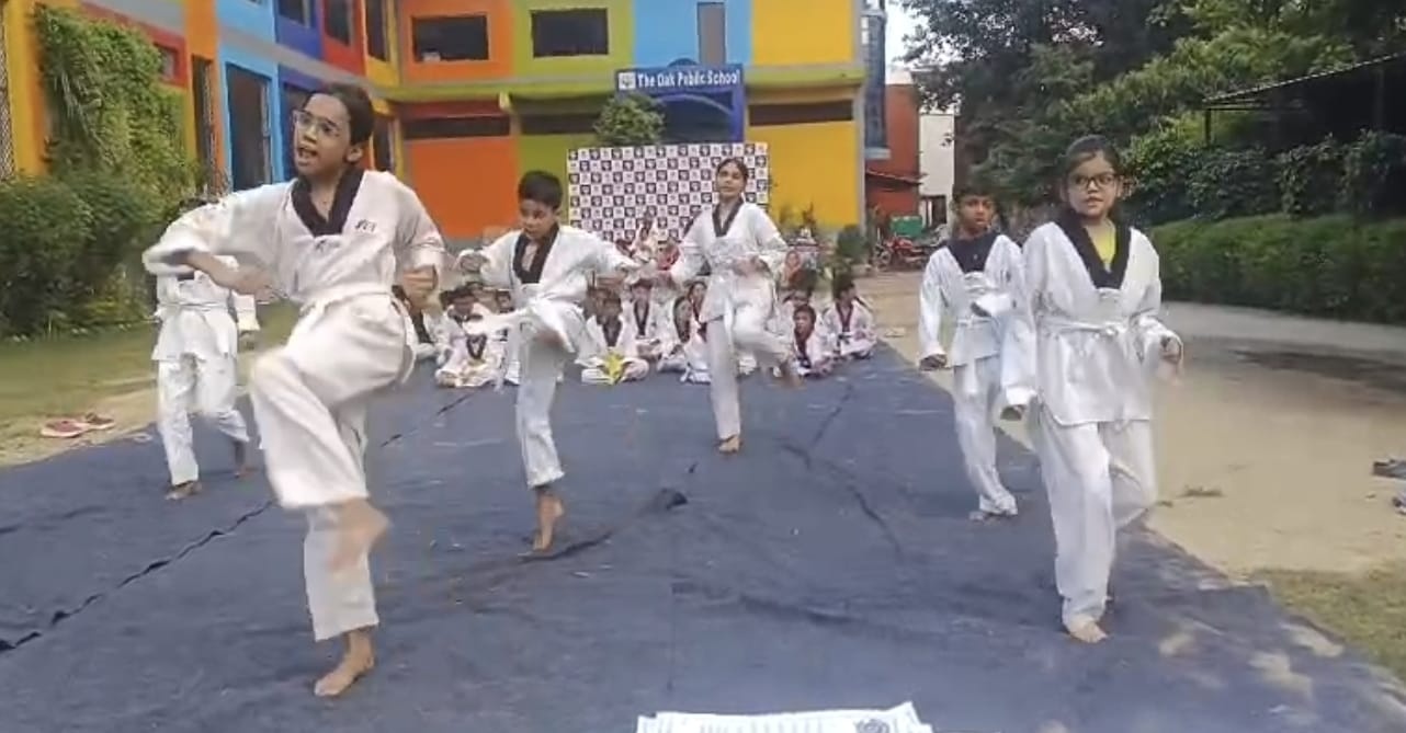 कलर बेल्ट प्रमोशन में ताइक्वांडो खिलाड़ियों ने दिखाया दम, खिलाड़ी बनते सशक्त