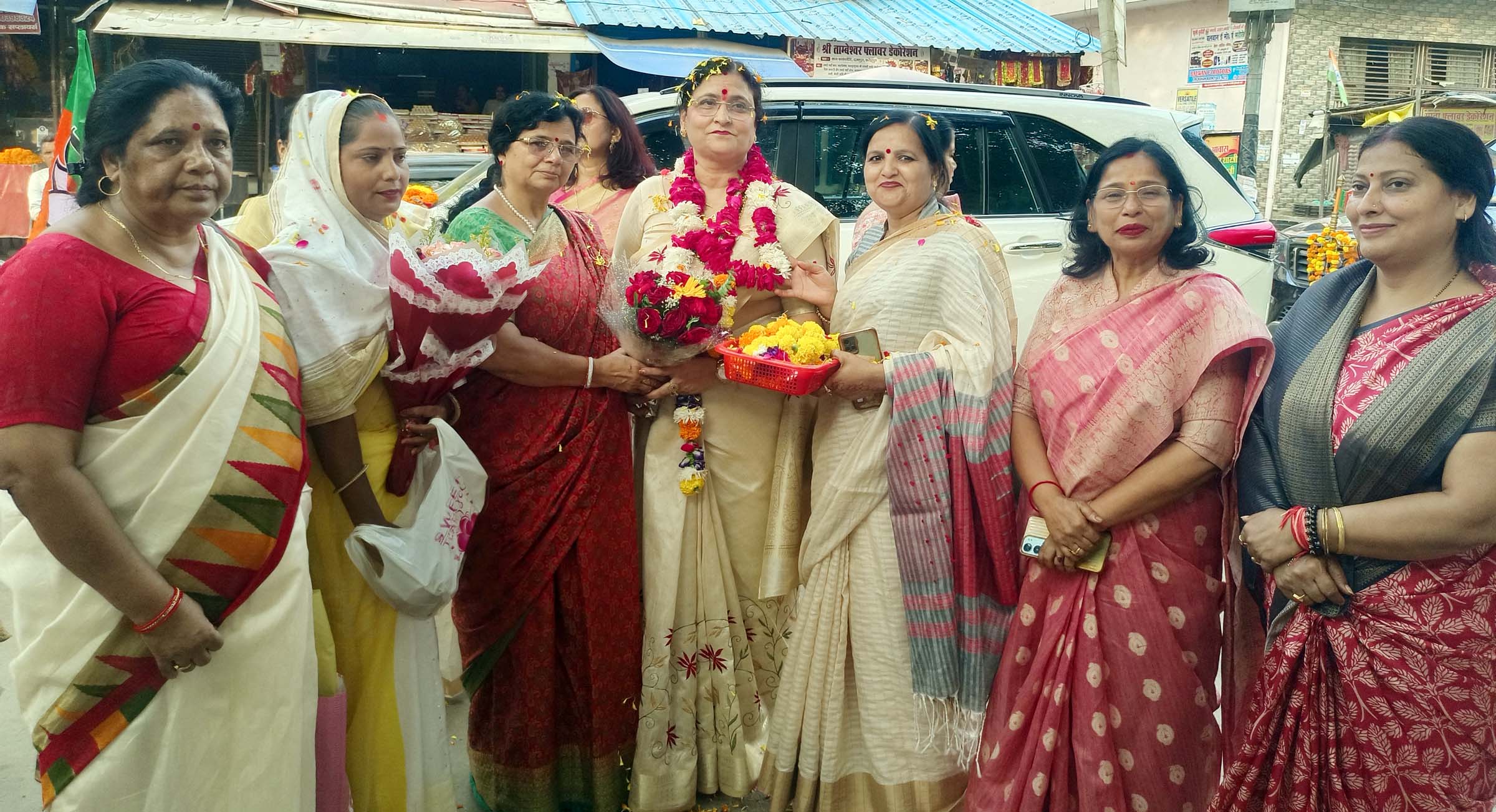 महिला मोर्चा की क्षेत्रीय अध्यक्ष मोना शुक्ला का हुआ स्वागत