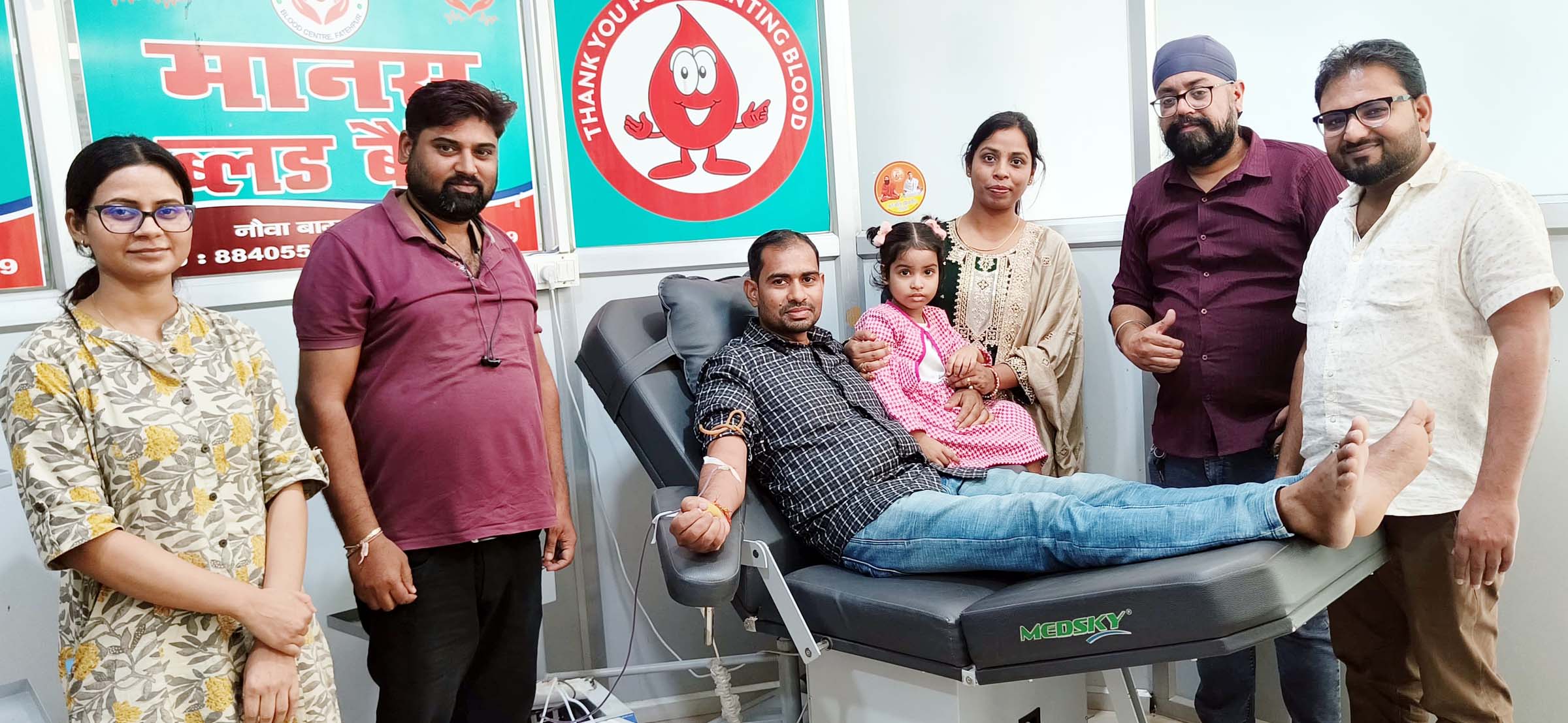 बेटी के जन्मदिन पर पिता ने किया पहला रक्तदान