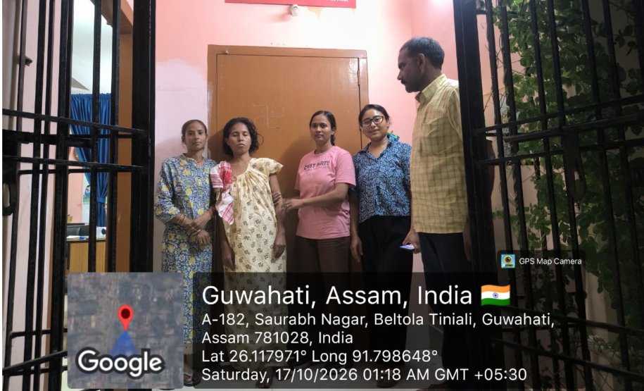 भटकी हुई महिला को सकुशल रेस्क्यू कर असम के वन स्टाप सेंटर को सौंपा