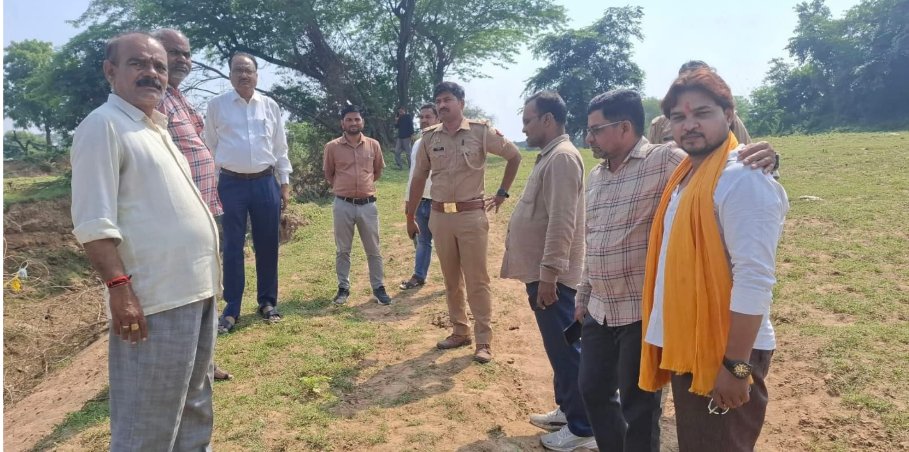 अधिकारियों ने परखा विसर्जन मार्ग, मरम्मत कार्य शुरू
