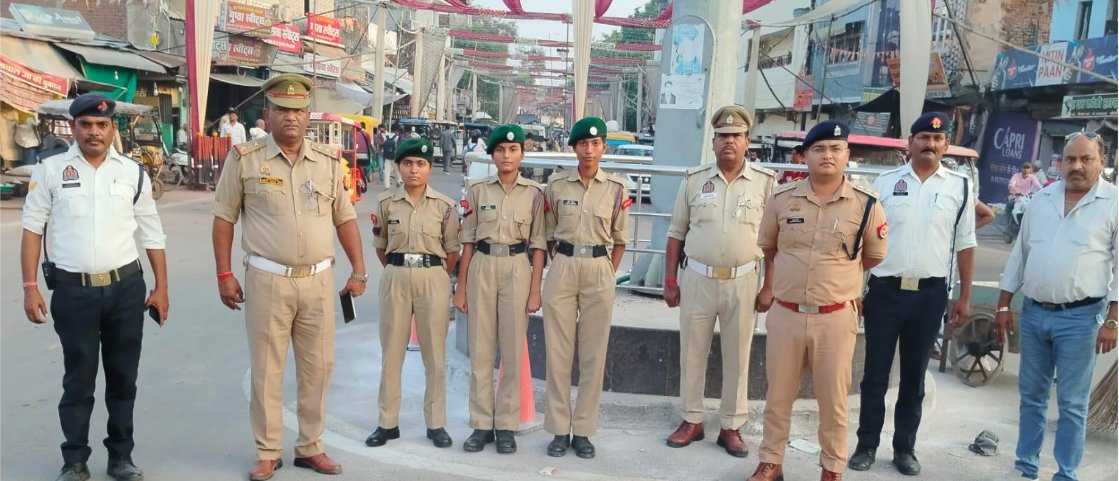 मिशन शक्ति फेज-6.0 के तहत एनसीसी छात्राओं ने संभाली यातायात व्यवस्था